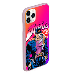 Чехол iPhone 11 Pro матовый JOJO BIZARRE ADVENTURE ДЖО ДЖО ГРАДИЕНТ, цвет: 3D-розовый — фото 2