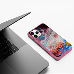 Чехол iPhone 11 Pro матовый ЦветоТрэш, цвет: 3D-малиновый — фото 2