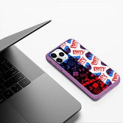 Чехол iPhone 11 Pro матовый ROBLOX x POPPY PLAYTIME РОБЛОКС ПОППИ ПЛЕЙТАЙМ, цвет: 3D-фиолетовый — фото 2