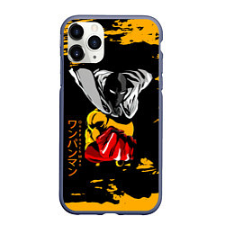 Чехол iPhone 11 Pro матовый Сайтама грозит кулаком One Punch-Man