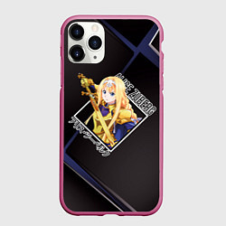 Чехол iPhone 11 Pro матовый Мастера меча онлайн, Алиса Цуберг, цвет: 3D-малиновый