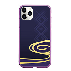 Чехол iPhone 11 Pro матовый КОСТЮМ КАМИСАТО АЯКИ, цвет: 3D-фиолетовый