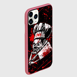 Чехол iPhone 11 Pro матовый DOTA 2 PUDGE, БРЫЗГИ КРАСОК, цвет: 3D-малиновый — фото 2