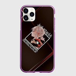 Чехол iPhone 11 Pro матовый Кадзуха Kazuha Kaedehara, Genshin Impact