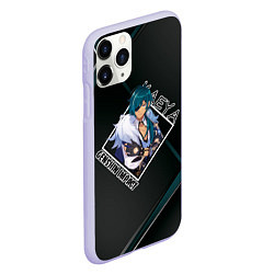 Чехол iPhone 11 Pro матовый Кэйа Kaeya, геншин импакт Genshin Impact, цвет: 3D-светло-сиреневый — фото 2
