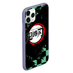 Чехол iPhone 11 Pro матовый ТАНДЖИРО, KIMETSU NO YAIBA LOGO, цвет: 3D-серый — фото 2