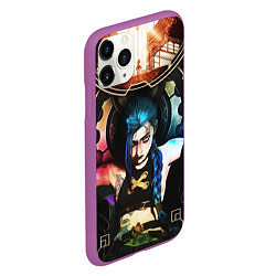 Чехол iPhone 11 Pro матовый ARCANE JINX ОБЛОЖКА LEAGUE OF LEGENDS, цвет: 3D-фиолетовый — фото 2