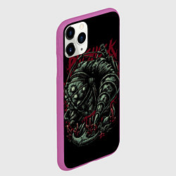 Чехол iPhone 11 Pro матовый Большой папочка, цвет: 3D-фиолетовый — фото 2