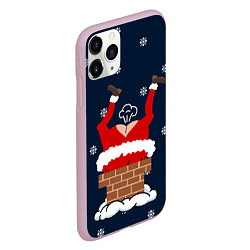 Чехол iPhone 11 Pro матовый САНТА КЛАУС ЗАСТРЯЛ SANTA, цвет: 3D-розовый — фото 2
