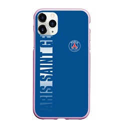 Чехол iPhone 11 Pro матовый PSG PARIS SAINT GERMAIN WHITE LINE SPORT