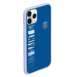 Чехол iPhone 11 Pro матовый PSG PARIS SAINT GERMAIN WHITE LINE SPORT, цвет: 3D-светло-сиреневый — фото 2