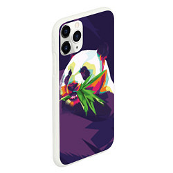 Чехол iPhone 11 Pro матовый Панда с бамбуком, цвет: 3D-белый — фото 2