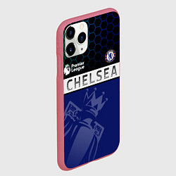 Чехол iPhone 11 Pro матовый FC Chelsea London ФК Челси Лонон, цвет: 3D-малиновый — фото 2