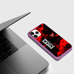 Чехол iPhone 11 Pro матовый POPPY PLAYTIME ИГРА ПОППИ ПЛЕЙТАЙМ ХАГГИ ВАГГИ, цвет: 3D-фиолетовый — фото 2