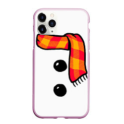 Чехол iPhone 11 Pro матовый Snowman Outfit, цвет: 3D-розовый