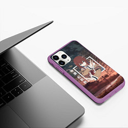 Чехол iPhone 11 Pro матовый Врата Штейна Steins Gate, Курису Макисэ Kurisu Mak, цвет: 3D-фиолетовый — фото 2