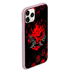 Чехол iPhone 11 Pro матовый CYBERPUNK 2077 SAMURAI KEANU REEVES DEMON, цвет: 3D-розовый — фото 2