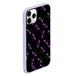 Чехол iPhone 11 Pro матовый ЛИЦО ЭНДЕРМЕНА, МАЙНКРАФТ, цвет: 3D-светло-сиреневый — фото 2