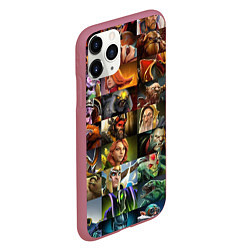 Чехол iPhone 11 Pro матовый HEROES DOTA 2 ПЕРСОНАЖИ ДОТА 2, цвет: 3D-малиновый — фото 2