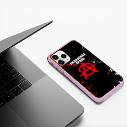 Чехол iPhone 11 Pro матовый Гражданская оборона брызги красок, цвет: 3D-розовый — фото 2
