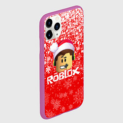 Чехол iPhone 11 Pro матовый ROBLOX НОВОГОДНИЙ SMILE 2022, цвет: 3D-фиолетовый — фото 2