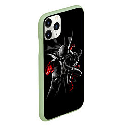 Чехол iPhone 11 Pro матовый One Punch Man Saitama, цвет: 3D-салатовый — фото 2