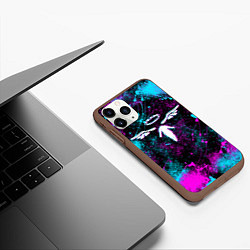 Чехол iPhone 11 Pro матовый TEAM VALHALLA ВАЛЬХАЛЛА NEON, цвет: 3D-коричневый — фото 2