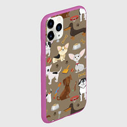 Чехол iPhone 11 Pro матовый У меня есть собака, цвет: 3D-фиолетовый — фото 2