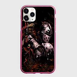 Чехол iPhone 11 Pro матовый Darkest Dungeon Fish and Bones, цвет: 3D-малиновый
