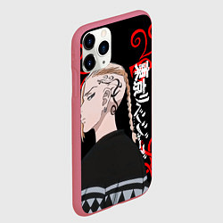 Чехол iPhone 11 Pro матовый ДРАКЕН ИЗ ТОСВЫ ТОКИЙСКИЕ, цвет: 3D-малиновый — фото 2