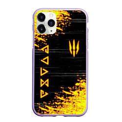 Чехол iPhone 11 Pro матовый The Witcher Neon, цвет: 3D-светло-сиреневый