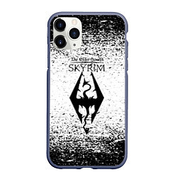 Чехол iPhone 11 Pro матовый The Elder Scrolls штрихи, цвет: 3D-серый