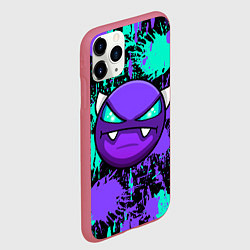 Чехол iPhone 11 Pro матовый GEOMETRY DASH NEON DEMON LEVELS, НЕОНОВЫЕ БРЫЗГИ К, цвет: 3D-малиновый — фото 2