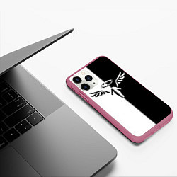 Чехол iPhone 11 Pro матовый WALHALLA TEAM BLACK WHITE STYLE TOKYO REVENGERS, цвет: 3D-малиновый — фото 2