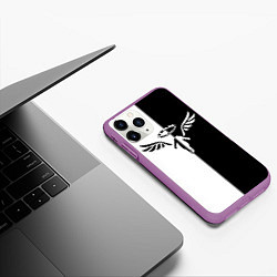 Чехол iPhone 11 Pro матовый WALHALLA TEAM BLACK WHITE STYLE TOKYO REVENGERS, цвет: 3D-фиолетовый — фото 2