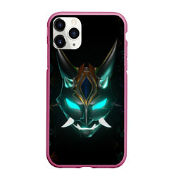 Чехол iPhone 11 Pro матовый МАСКА СЯО, GENSHIN IMPACT, СИМВОЛЫ, цвет: 3D-малиновый