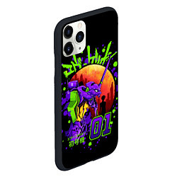 Чехол iPhone 11 Pro матовый Евангелион - Neon Genesis Evangelion, цвет: 3D-черный — фото 2