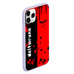 Чехол iPhone 11 Pro матовый Deltarune black & red, цвет: 3D-светло-сиреневый — фото 2