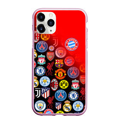 Чехол iPhone 11 Pro матовый BAYERN MUNCHEN BEST FC SPORT, цвет: 3D-розовый