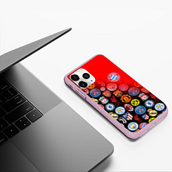 Чехол iPhone 11 Pro матовый BAYERN MUNCHEN BEST FC SPORT, цвет: 3D-розовый — фото 2