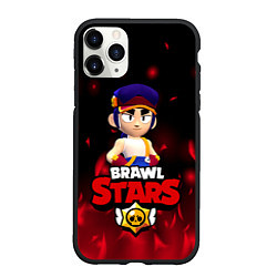 Чехол iPhone 11 Pro матовый ФЭНГ БРАВЛ СТАРС, FANG BRAWL STARS ОГОНЬ