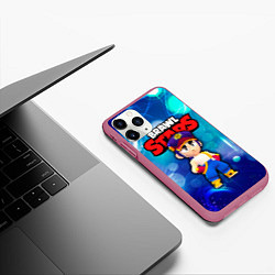 Чехол iPhone 11 Pro матовый Fang Фэнг Brawl Stars, цвет: 3D-малиновый — фото 2