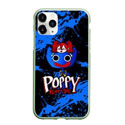 Чехол iPhone 11 Pro матовый POPPY PLAYTIME ХАГГИ ВАГГИ КУКЛА НА ГОЛОВЕ, цвет: 3D-салатовый