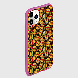 Чехол iPhone 11 Pro матовый Бургеры Burgers, цвет: 3D-фиолетовый — фото 2