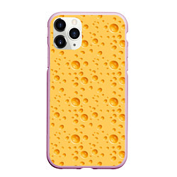 Чехол iPhone 11 Pro матовый Сыр Cheese, цвет: 3D-розовый