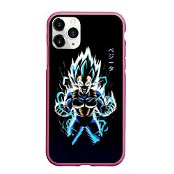 Чехол iPhone 11 Pro матовый Разряд молнии Гоку - Dragon Ball, цвет: 3D-малиновый