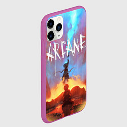 Чехол iPhone 11 Pro матовый JINX ARCANE LOL LEAGUE OF LEGENDS, цвет: 3D-фиолетовый — фото 2