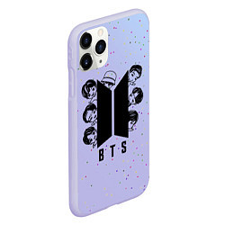 Чехол iPhone 11 Pro матовый Bangtan BTS, цвет: 3D-светло-сиреневый — фото 2