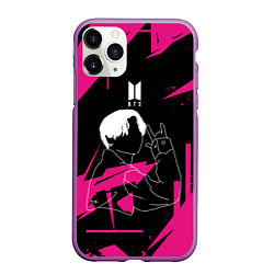 Чехол iPhone 11 Pro матовый JUNGKOOK PINK EDITION ДЖОНГУК, цвет: 3D-фиолетовый