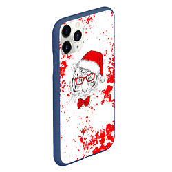 Чехол iPhone 11 Pro матовый Happy New Year Тигр, цвет: 3D-тёмно-синий — фото 2